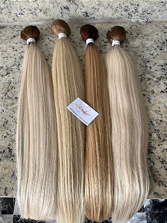 Cabelo loiro esfumado na tela