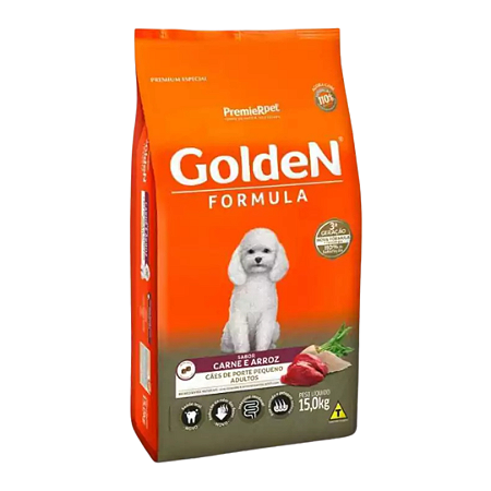 Golden Formula Cães Porte Pequeno Carne e Arroz 15kg