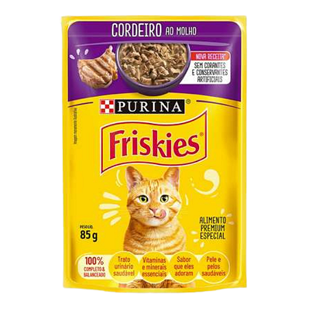 Friskies Sachê Gato Adulto Sabor Cordeiro 85g