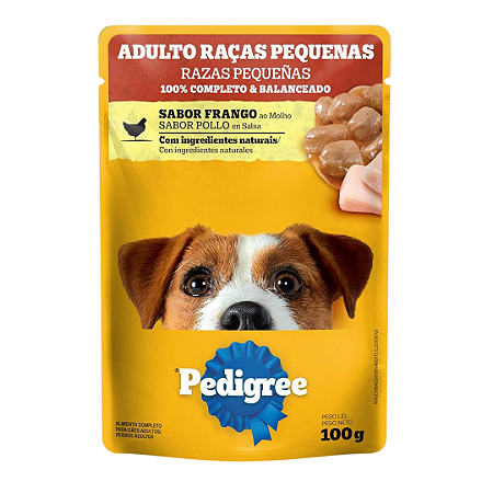 Pedigree Sachê Cão Adulto Raças Pequenas Frango 100g