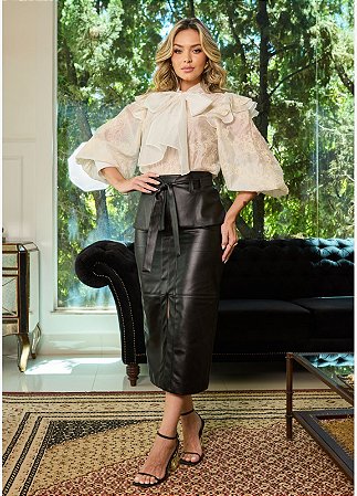 SAIA COURO ECO COM AMARRAÇÃO