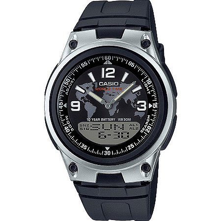 Relógio Casio World Time Masculino AW-80-1A2VDF