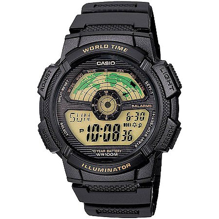 Relógio Casio World Time Masculino AE-1100W-1BVDF