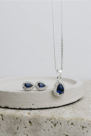 Conjunto Gota - Azul Escuro