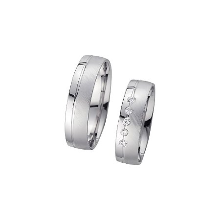 Aliança Roseau - Prata 950