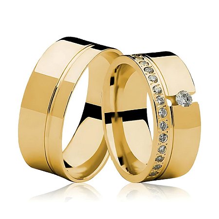 Aliança Pristina - Ouro 18k