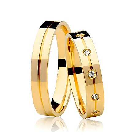 Aliança Mônaco - Ouro 18k