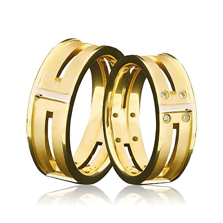 Aliança Riga - Ouro 18k