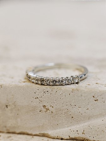 Anel Aurora Cintilar - Meia Aliança