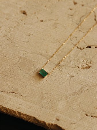 Colar Verena - Esmeralda e Ouro 18k