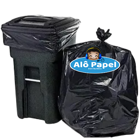 Saco de lixo 95x1,10 preto 200 lts / Leve / 100 un