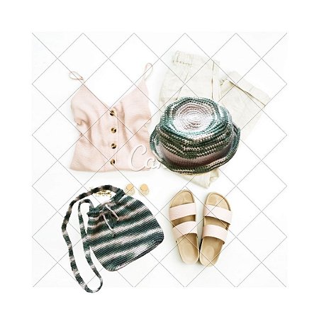 Chapéu De Crochê Mescla Verde