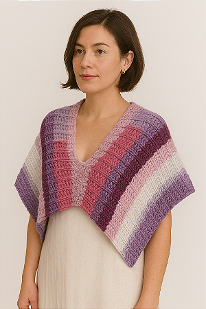 Pelerine De Tricô Colorida