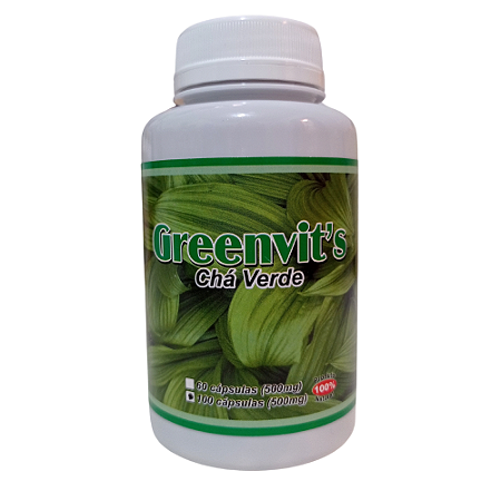 Chá Verde 500mg 100 Cápsulas - Bio vittas