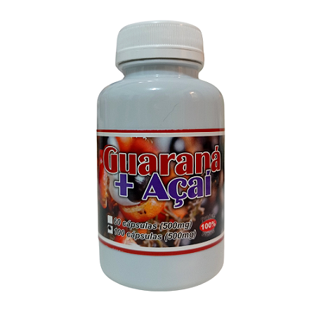 Guaraná + Açai 500mg  100 Cápsulas - Bio Vittas