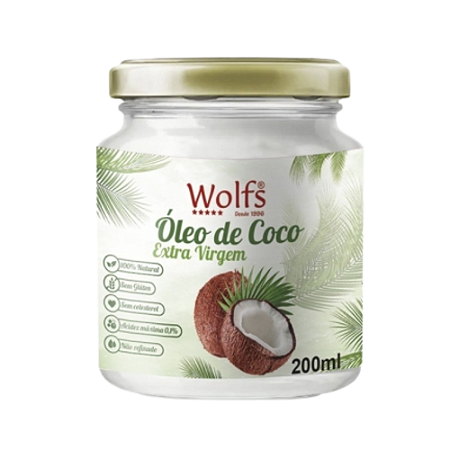 Óleo De Coco Extra Virgem Wolfs 200ml
