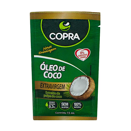 Óleo de Coco Copra Extra Virgem Sachê 15ml