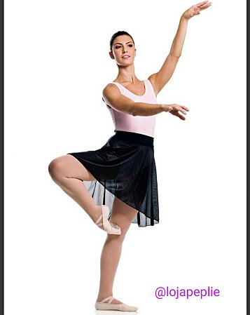 Saia Ballet Capezio com cós e com bico em Jersey