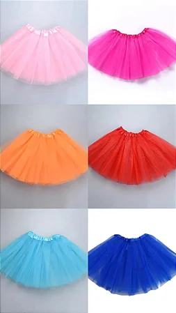 Saia Tutu ballet infantil simples várias cores