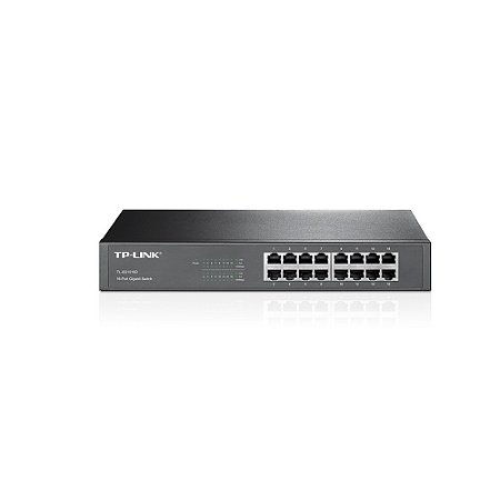 Switch TP-Link Gigabit de 16 portas 10/100/1000 Mbps Rack/Desk TL-SG1016D
