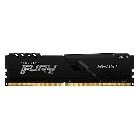 Memória Kingston Fury Beast, 8GB, 2666MHz, DDR4, CL16 - KF426C16BB/8 Preto