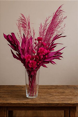 Arranjo Flores Secas Desidratadas Decoração Arranjo Noiva Pink