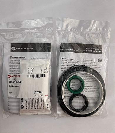 Kit reparo para atuador cilindro Norgren - modelo QA/8100/00