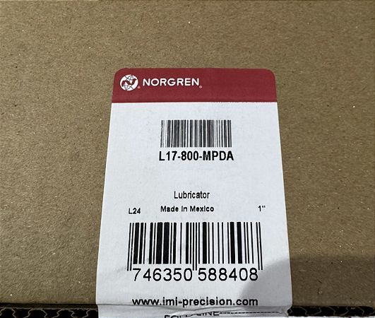 Lubrificador p/ar compr. DN 1" Código: L17-800-MPDA