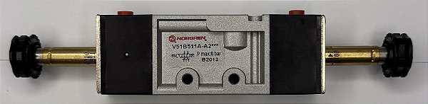 Válvula V51 series, duplo solenoide, G1/4, 5/2 s/bobina Código: V51B511A-A2000