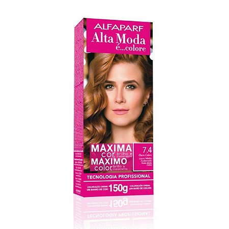 Tintura Alta Moda 7.4 Louro Medio Acobreado