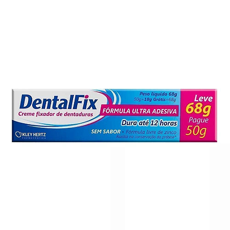 Creme Fixador De Dentadura Dentalfix Sem Sabor 40g