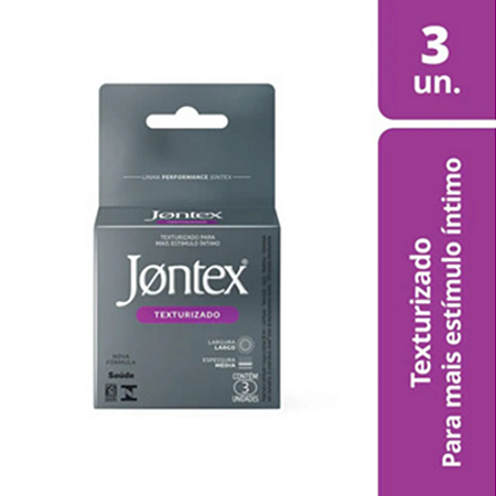 Preservativo Jontex Sensation Texturizado C/ 3 Unidades