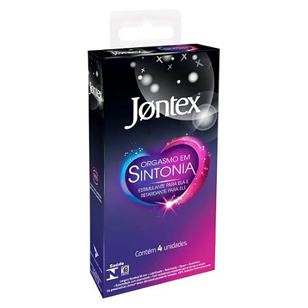Preservativo Jontex Orgasmo Em Sintonia C/ 4 Unidades