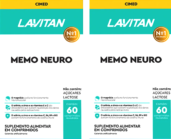 Kit 2 Lavitan Memo Com 60 Comprimidos