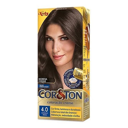 Tintura Coloração Cor & Ton 4.0 Castanho Médio