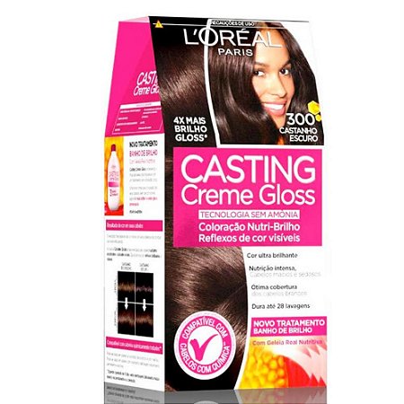Tintura Casting Creme Gloss Castanho Escuro 300