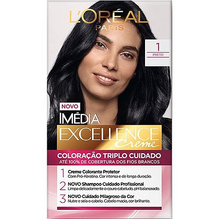 Tintura Imédia Excellence Loréal Paris 1.0 Preto