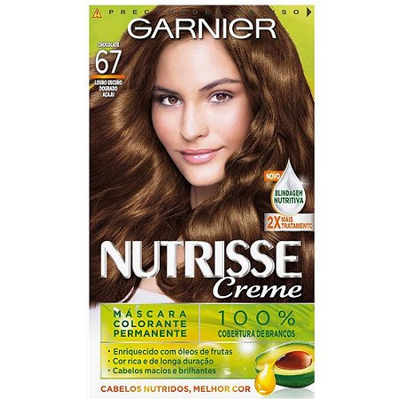 Tintura Nutrisse 67 Louro Escuro Dourado Acaju