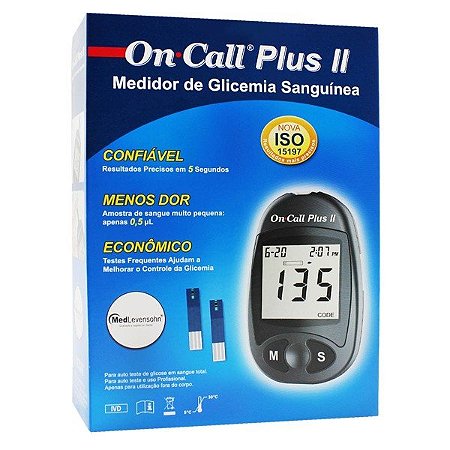 Medidor de Glicemia Sanguínea On Call Plus II Medlevensohn