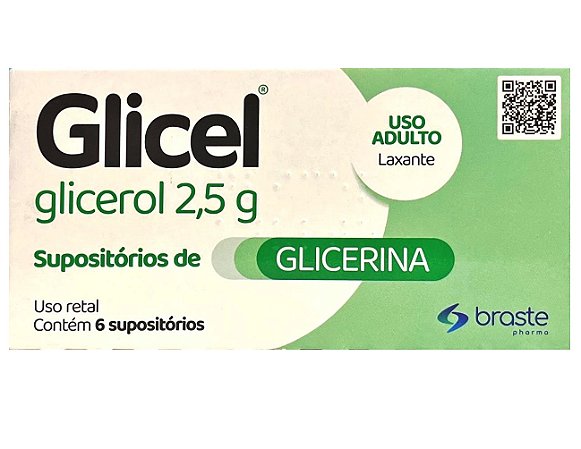 Glicel 2,5g Supositório Adulto 6 Unidades