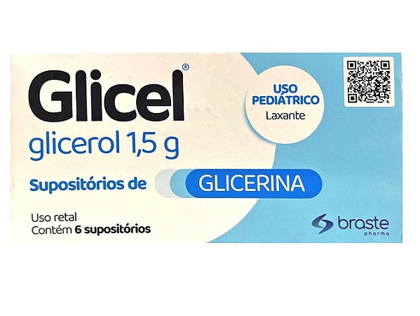 Glicel 1,5g Supositório Pediátrico 6 Unidades