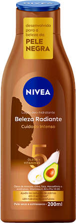 LOC.HID.NIVEA 200ML PELE NEGRA CUIDADO INTENSO
