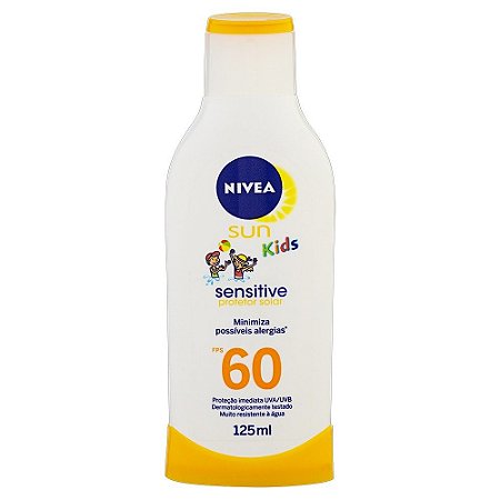 Protetor solar Nivea Sun Kids Sensitive FPS60 125 ml