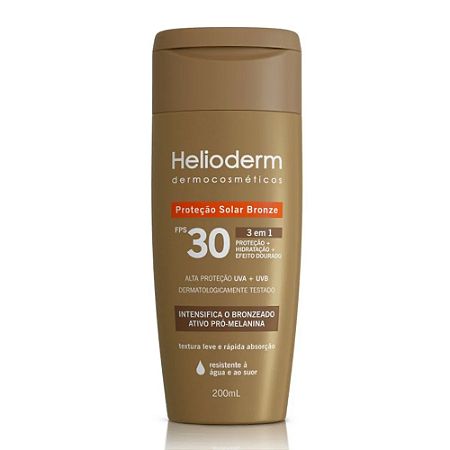 Protetor Solar Helioderm Efeito Dourado FPS30 200mL