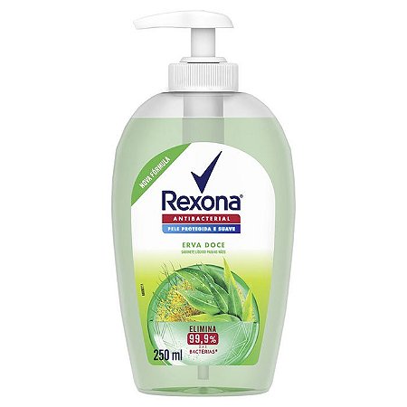SAB LÍQUIDO PARA AS MÃOS REXONA ANTIBACTERIAL ERVA-DOCE 250ML