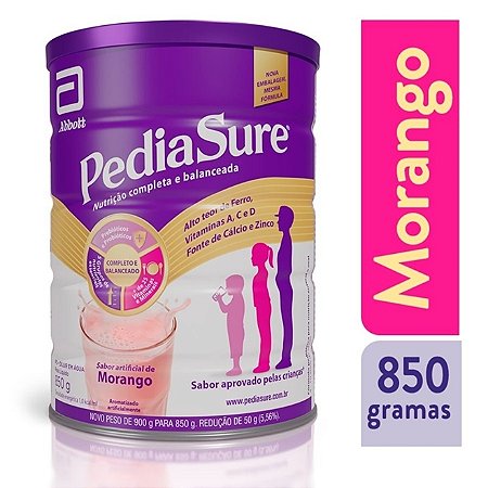 PEDIASURE COMPLETE MORANGO 850G