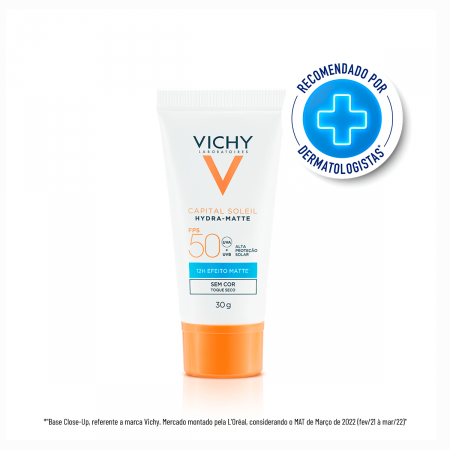 PROTETOR SOLAR FACIAL VICHY CAPITAL SOLEIL HYDRA-MATTE FPS50 COM 30G