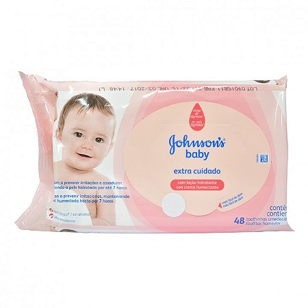 Toalha Umedecida Johnson & Johnson Extra Cuidado 48 Und