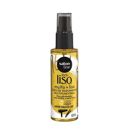 ÓLEO DE TRATAMENTO MULTIFUNCIONAL SALON LINE MEU LISO MUITO + LISO 60ML