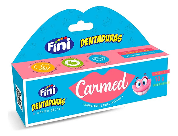Hidratante Protetor Labial Carmed FINI Dentaduras Incolor 10g